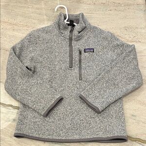 Patagonia Kids Heather Gray Fleece Pullover